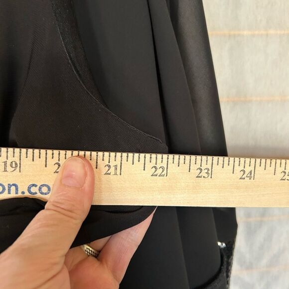 R&M Richards Knee-Length Dress w Sequined Sheer Draped Asymmetrical  Poncho 14W - Picture 5 of 11